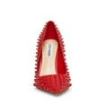 thumbnail image 3 of Steve Madden Vala Spike Red Stud Printed High Stiletto Pointed Toe Dress Pumps, 3 of 5