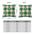thumbnail image 4 of YFYANG Square Decorative Throw Pillow Case (Without Pillow Insert), Green Love Plaid Bedroom Sofa Car Cushion Cover, 12"x12", 4 of 9