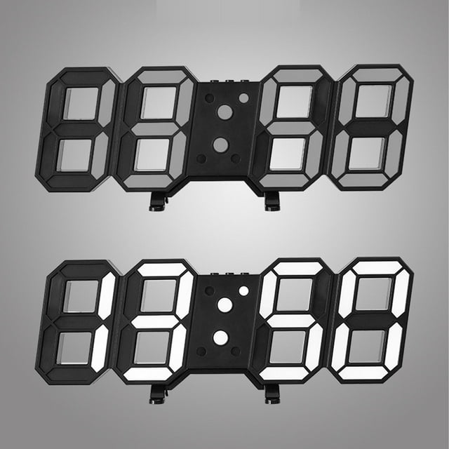 Domqga LED Wall Clock,Digital Clock,LED Wall Clock Large 3D Wall