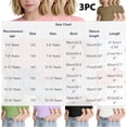 thumbnail image 3 of SGFCWSX Girls T Shirt 3 Pack Ribbed Knit Short Sleeve Crew Neck Cropped Slim Fit Casual Soft Basic Kids Daily Wear Tee Tops Purple Size 10, 3 of 7