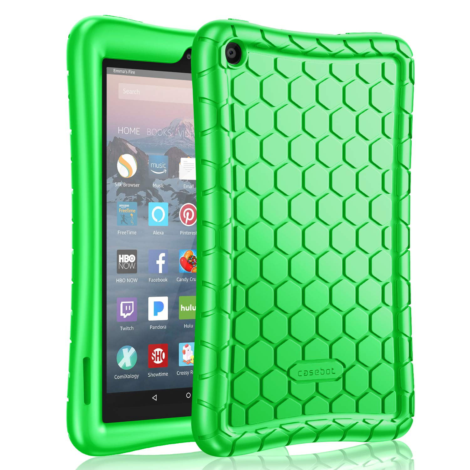 Skque Green Silicone Skin Case Of  Kindle Fire 