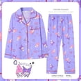 thumbnail image 4 of Pijamas de dibujos animados para niños y niñas, ropa de dormir Kawaii de manga larga, con diseño de Cinnamoroll Kuromi, 2023, 4 of 4