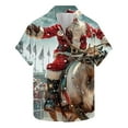 thumbnail image 2 of Elvqul Mens Christmas Shirts Button up Retro Cute Short Sleeve Shirts for Men Baggy, 2 of 5