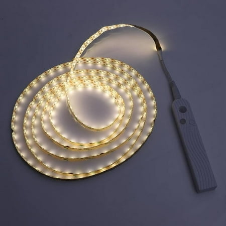 

Merotable LED Automatic Sensor Strip Lights for Bedroom Battery Operated Power Saving Auto-Turns On and Off Lights for Kitchen Room