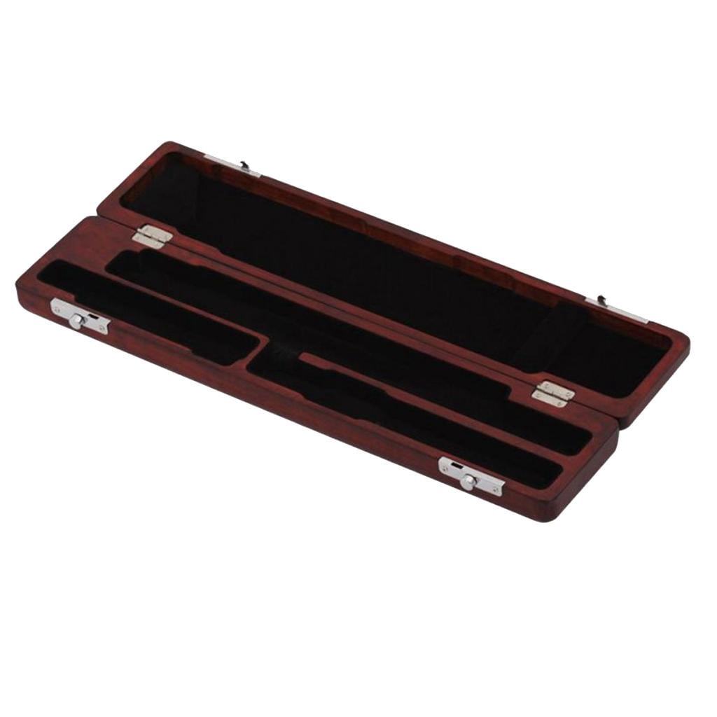 LeeQinersw Exquisite Solid Wood Flute Hard Case Holder Protector 43x9.5x4.5cm, 17 Hole,