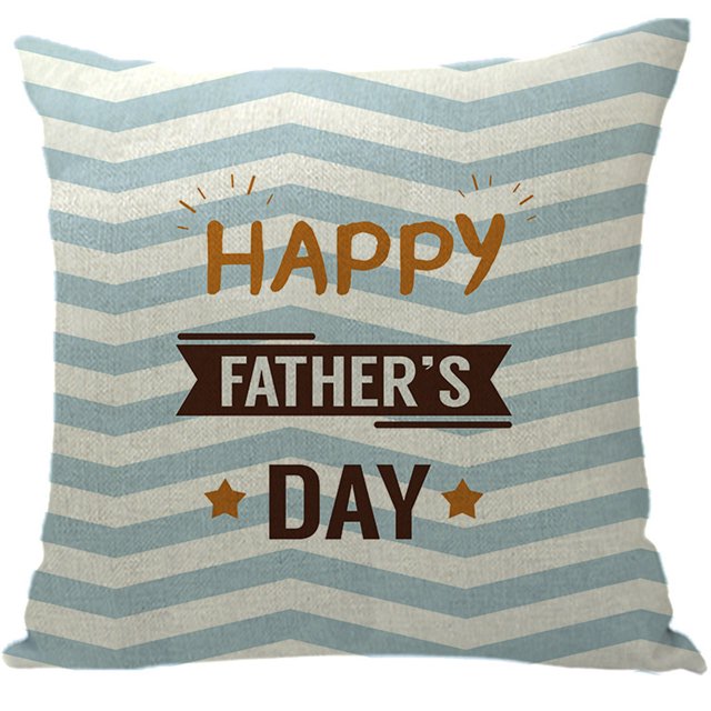 Up to 65% Off SMihono Father's Day Pillowcase Cartoon Style Linen Digital Printing Pillowcase