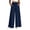 Navy, variant on SAWOBUUN Women Cotton Palazzo Pants Wide Leg Drawstring Casual Trousers Summer Beach Vacation Lounge Pants
