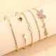 thumbnail image 4 of Conjunto de pulseras de cadena de oro boho para mujeres y niñas, pulseras abiertas apilables de múltiples capas, eslabones ajustables, joyería cubana italiana, regalos para mujeres y niñas Ormromra WMPH-923, 4 of 4