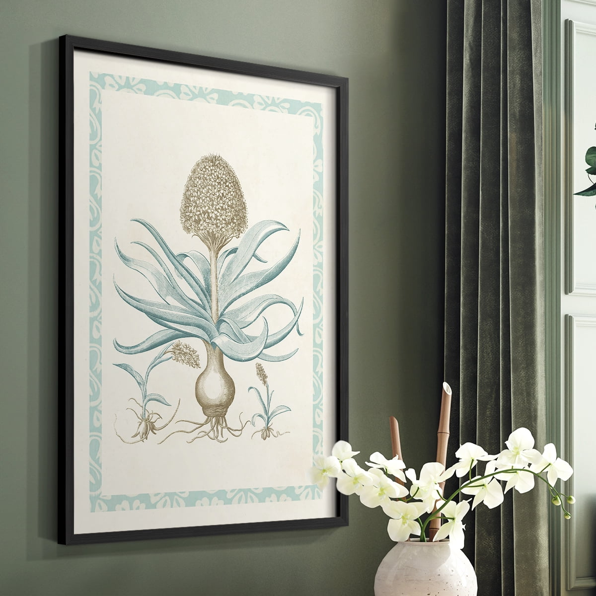 Willow Blue Besler IV Framed Print - Solid Wood in Single Picture Frame Solid Wood 2 Framed Print