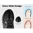 thumbnail image 3 of FitVille Mens Wide Shoes High-top Basketball Shoes Sneakers for Men with Arch Support, All Black, 14 Wide, 3 of 7