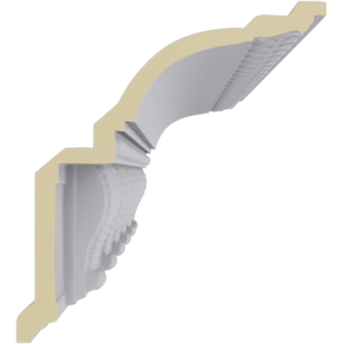 6 1/8"H x 5 3/8"P x 8 1/8"F x 94 1/2"L, (6 1/4" Repeat), Crendon Crown Moulding