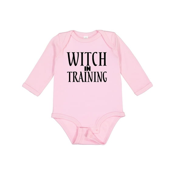 Inktastic Witch in Training Boys or Girls Long Sleeve Baby Bodysuit
