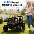 thumbnail image 2 of 24V Kids Powered Ride On UTV, Electric Ride On Car for Kids Ages 3-5 with Remote, Bluetooth, LED Lights, 4-Wheel Suspension, Black, 2 of 7