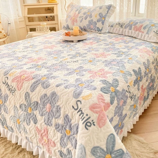 Winter Luxury Plush Bed Sheet Set Home Textile Double Bedspread Pillowcase 3pcs Bedding Set Multifunctional Blanket Bed Linens
