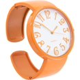 thumbnail image 3 of Blekon Collections Womens 42mm Case Analog Quartz Display Big Numbers Plain Designed Colored Semi Cuff Bangle Ladies Wrist Watch, 3 of 5