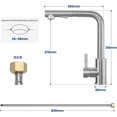 thumbnail image 5 of Robinet de Cuisine, Robinet de Cuisine Haute Pression avec Tête de Pulvérisation, Extensible, Levier Unique pour Mixeur de Cuisine avec 2 Types de Jets, Robinet d'Évier de Cuisine, 5 of 5