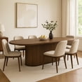 thumbnail image 2 of Gamo Oval Dining Table-Vertical Reeded Details-Oak Brown 87 Inch, 2 of 6