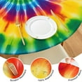 thumbnail image 4 of Colorful Tie Dye Mandala Pattern Round Fitted Tablecloth with Elastic Edge,Dining Table Cover Waterproof,Outdoor Round Tablecloth for Camping,Dining,Indoor and Outdoor, 4 of 7