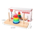 thumbnail image 3 of Anillos Apilables de Madera ANGGREK Juguete Educativo Multicolor, 3 of 7