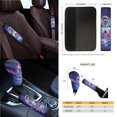 thumbnail image 4 of Renewold Wolf Flower Butterfly Forest 14 Pack Car Accessories, Universal Auto Seat Protector Steering Wheel Seatbelt Strap Pad Trash Can Armrest Pad Cup Holders Rearview Mirror Handbrake Cover Set, 4 of 7