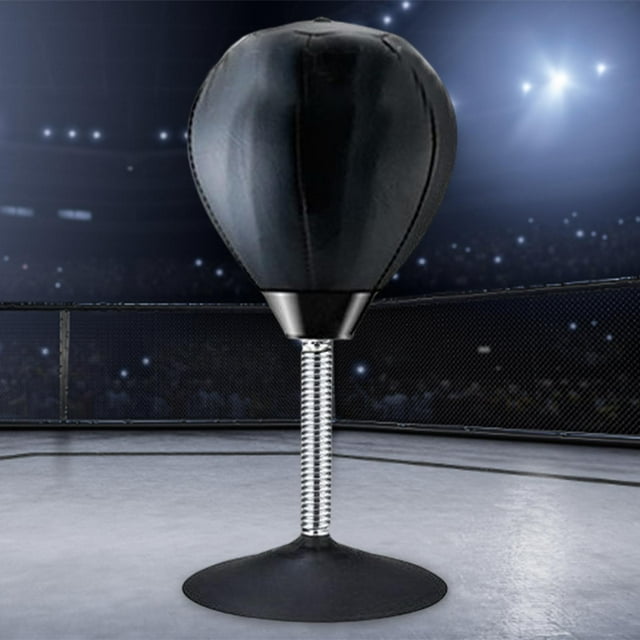 Training Suction Cup Table Stress Boxing Ball Desktop for Coworkers, Kids, Workout, Training, Fitness , Black