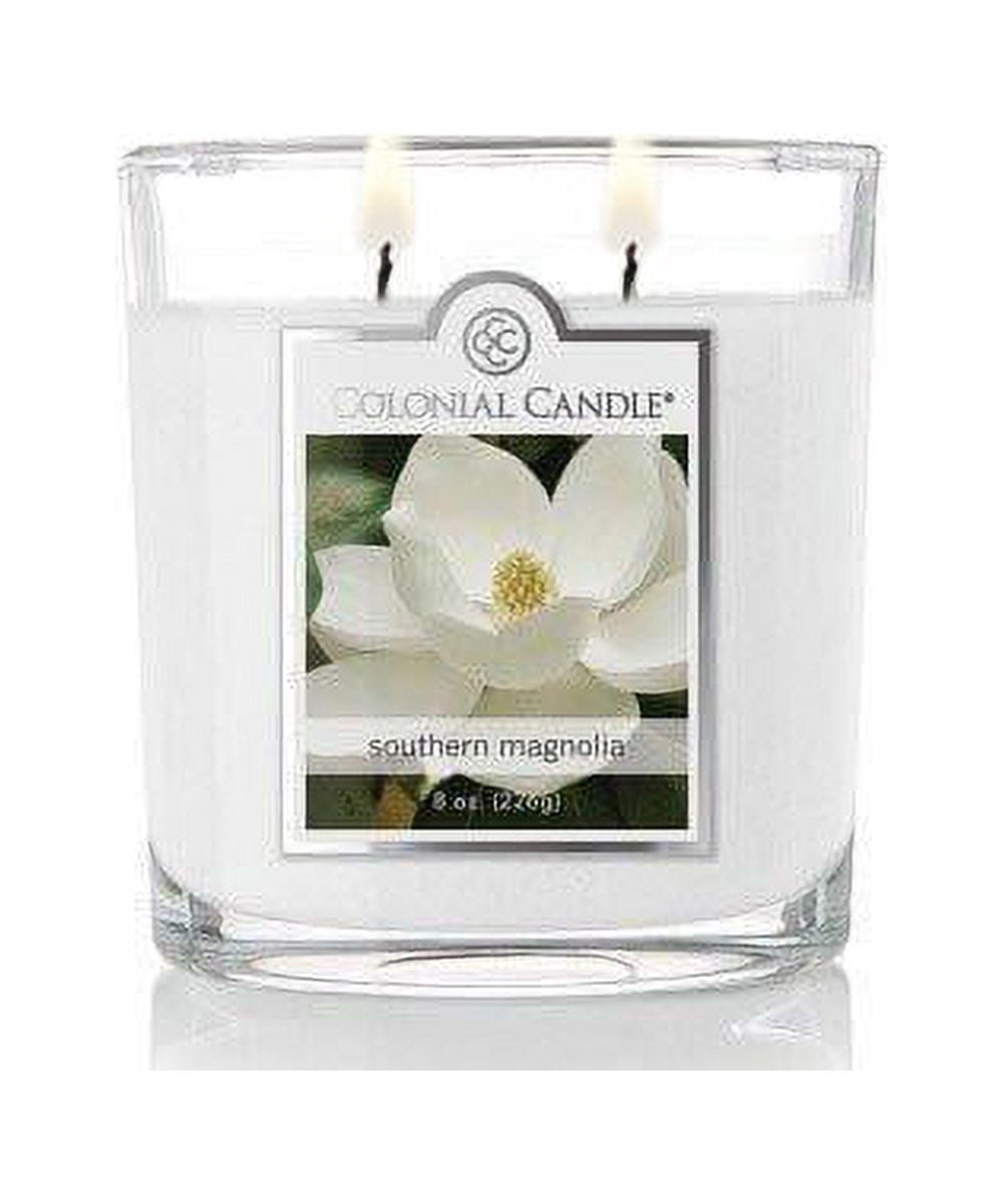 Colonial Candle Southern Magnolia 8 Oz 2 Wick Candle, White