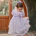 thumbnail image 2 of Sanrios Anime Girls Dress Kuromi Melody New Cute High-Quality Dress Summer Kid's Gauze Skirt Lights Princess Short Sleeve Dress, 2 of 5