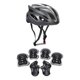 thumbnail image 1 of Casco y almohadillas para niños, casco de patinaje, gorra ajustable con absorción de impactos. Plata, 1 of 7