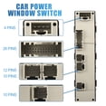 thumbnail image 4 of Interruptor de control principal del panel del botón de elevación del interruptor de la ventanilla eléctrica del coche del lado de la transmisión delantera izquierda 10398564 15112971, 4 of 10