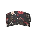 thumbnail image 3 of Balery Fly Agaric and Flowers Sport Wear Athletic Visor Sun Sports Visor Hat Visor Adjustable Cap for Women and Men (One Size), 3 of 8