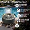 thumbnail image 4 of Outdoor Waterfall Fountain with LED Lights Resin Stacked Rock Garden Fountain Multi Tier Cascading Water Feature Patio Yard Porch Decor, 4 of 6