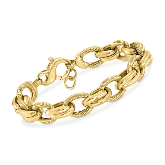 Ross-Simons Italian 18kt Gold Over Sterling Multi-Link Bracelet, Women's, Adult