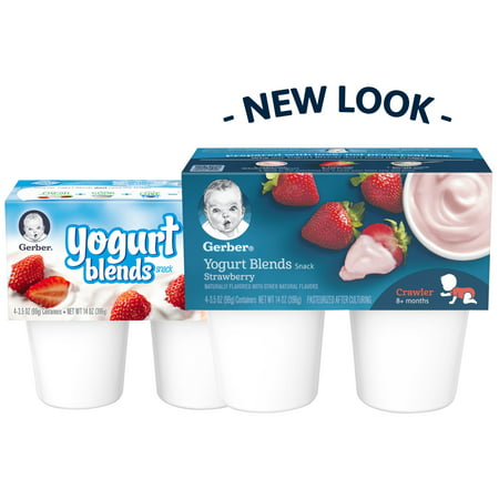 Gerber &reg; Yogurt Blends Snack Strawberry Yogurt 4-3.5 oz. Cups