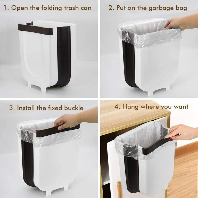 Car Trash Bin Door Hanging Trash Can Portable Rubbish Garbage Car