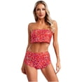 thumbnail image 4 of Traje de actuación de baile en barra para mujer, Top de tubo con estampado de leopardo metálico, Top recortada sin breteles con pantalones cortos, ropa para discoteca y Festival de Música, 4 of 5