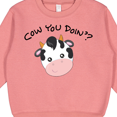 thumbnail image 3 of Inktastic Cow You Doin'? Cute Cow Toddler Sweatshirt, 3 of 4