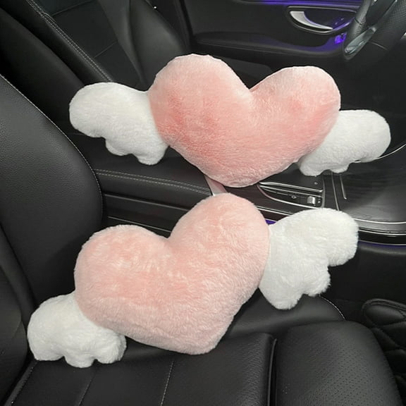 HONMEET Heart Shaped Car Neck Pillow with Soft Cozy Material, Universal Fit for Comfortable Travel and Driving Support