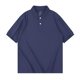 thumbnail image 2 of Camisa POLO de manga corta para hombre, camiseta básica en blanco de color sólido, camisa holgada de algodón puro con solapa de talla grande, 2 of 5