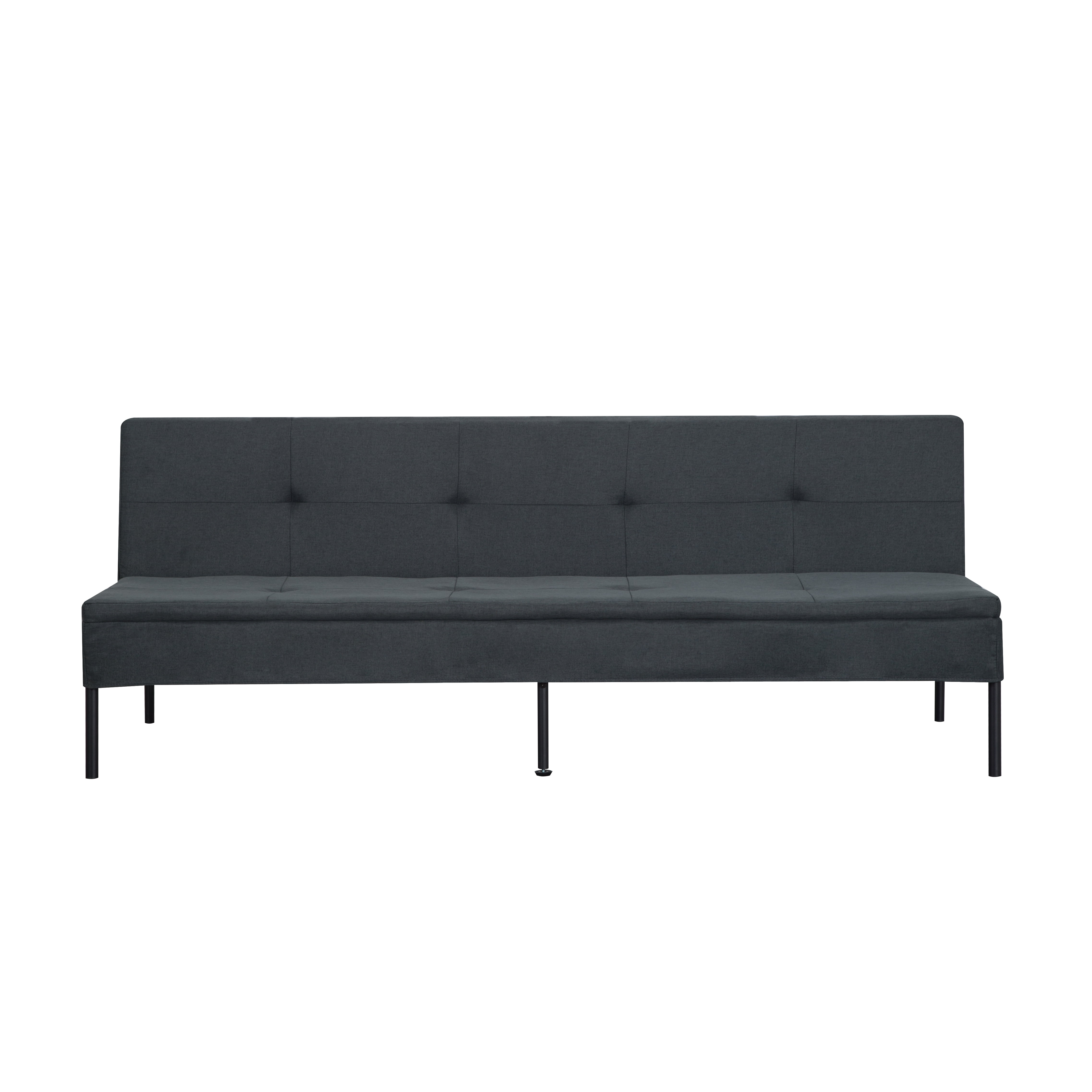 Gewnee 69.7" Modern Convertible Polyester Futon Sofa Bed, Sleeper with Adjustable Backrest for Living Room, Small Spaces(Gray)