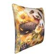 thumbnail image 2 of Haiem Cute Panda Sunflower Print Velvet Soft Solid Decorative Square Throw Pillow Covers Set with Elegant Piping Christmas Cushion Case for Sofa Bedroom Car-16"x16", 2 of 8