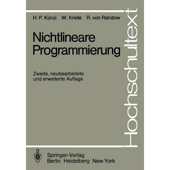 Hochschultext Nichtlineare Programmierung, (Paperback)