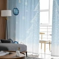 thumbnail image 6 of Blue Ombre Christmas Tree Sheer Curtains 72 Inches Long, Xmas Balls Pine Needles Snowflake Light Filtering Window Curtains for Living Room, Rod Pocket Voile Sheer Curtain Drapes, 52"Wx72"L, 2 Panels, 6 of 9