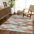 thumbnail image 4 of Orange Abstract Area Rugs for Living Room Washable Rugs Boho Moroccan Area Rug Soft Neutral Geometric Bohemian Carpet Distressed Indoor Rug for Bedroom Dining Room Office Foldable Nonslip Rug, 4 of 9