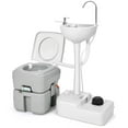 Dextrus 5.3 Gallon Portable Toilet and 17L Portable Camping Sink Hand