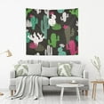 thumbnail image 6 of Dream Cactus Flower Tapestry Wall Hanging Tapestries Happy Colorful Hippie Psychedelic Art Polyester Carpet Wall Decorative for Living Room Bedroom 90x60inch Home Decor Gifts, 6 of 7