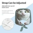 thumbnail image 3 of Yiaed Funny Cat Print Turban Hat for Women Men Comfortable Adjustable Cleaning Working Cap with Sweatband, 3 of 4