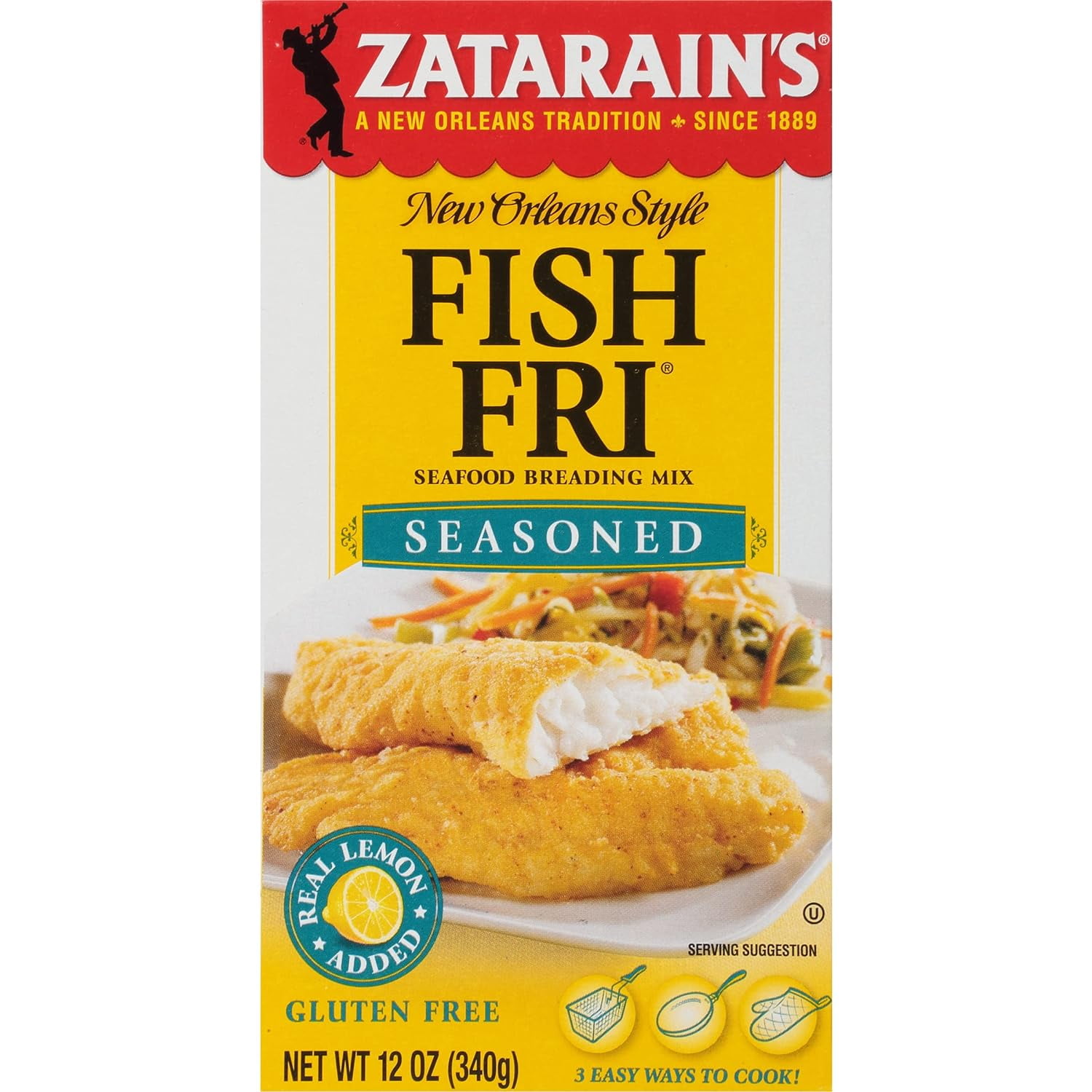 Zatarain's Gluten Free Seasoned Fish Fri, 24 oz Box - Walmart.com