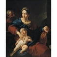 thumbnail image 2 of Giovanni Battista Tagliasacchi 12x14 Black Ornate Wood Framed Double Matted Museum Art Print Titled: The Holy Family (1712 - 1737), 2 of 5