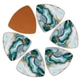 thumbnail image 2 of HemaKayy Set of 6 Decorative Coasters for Drinks, Waterproof Leather Drink Coaster with Double Side Non-Slip Surface for Cup Kitchen Home Housewarming Gift, Rectangle 4" - Abstract Marble Texture, 2 of 7