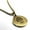 Gold, variant on Stainless Steel Spade Card Suit Round Medallion Pendant Necklace